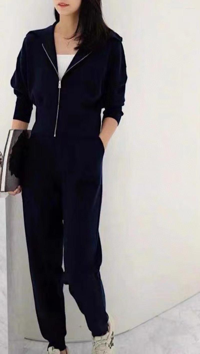 Women' Two Piece Pants 2023 Autumn And Winter Wool Knitting Suit Ladies, Navy
Women' Two Piece Pants 2023 Autumn And Winter Wool Knitting Suit Ladies, Navy