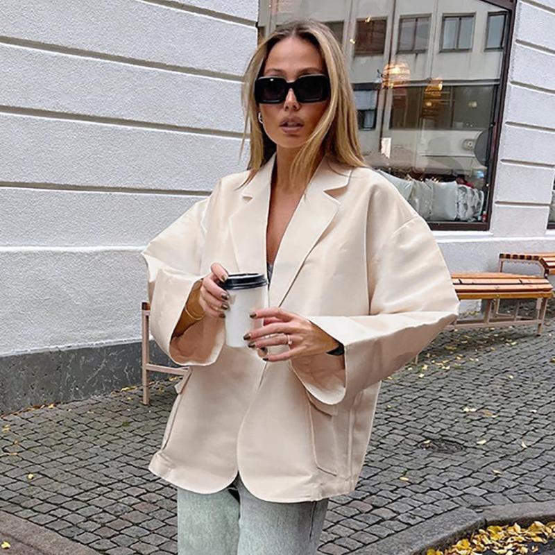 Women' Suits Office Women Blazer Jacket Luxury Designer Clothing Korean Fashion Loose Coats Tops, Khaki
Women' Suits Office Women Blazer Jacket Luxury Designer Clothing Korean Fashion Loose Coats Tops, Khaki