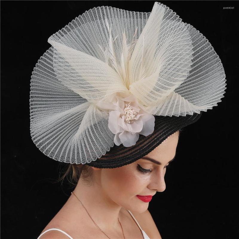 Headpieces Black With Ivory Wedding Bride Chapeau Cap Formal Dress Women Headpiece Mesh Fascinator Hats Hairpin Lady Fashion Hair Accessory
Headpieces Black With Ivory Wedding Bride Chapeau Cap Formal Dress Women Headpiece Mesh Fascinator Hats Hairpin Lady Fashion Hair Accessory