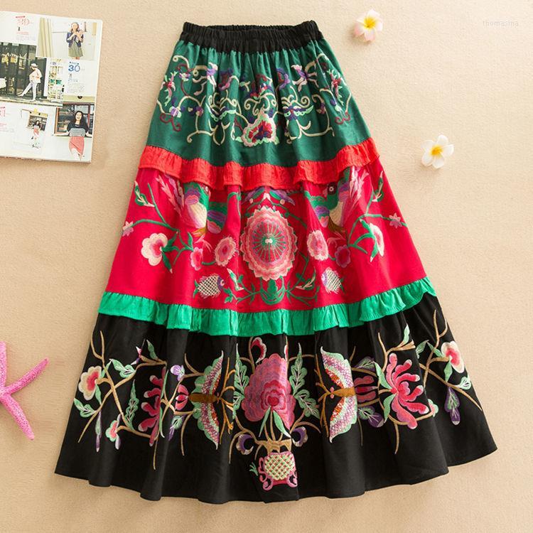 Ethnic Clothing 2023 Vintage Women Cotton Linen Skirt Flower Embroidery Style Patchwork Elastic Waist Midi Skirts Chinese National
Ethnic Clothing 2023 Vintage Women Cotton Linen Skirt Flower Embroidery Style Patchwork Elastic Waist Midi Skirts Chinese National