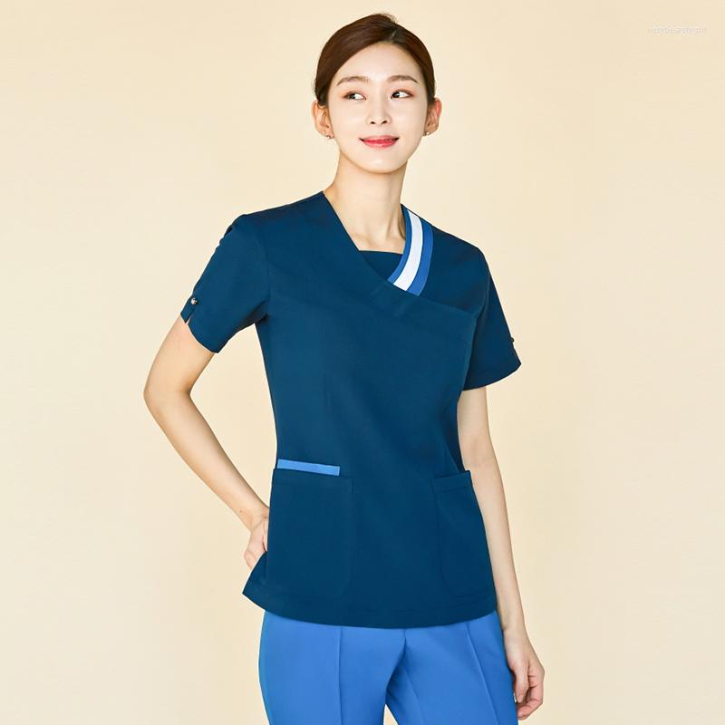 Women' Two Piece Pants Beauty Salon Workwear For Women Short Sleeve Spa Working Clothing Female Massage Foot Bath Uniform Suit, Navy blue
Women' Two Piece Pants Beauty Salon Workwear For Women Short Sleeve Spa Working Clothing Female Massage Foot Bath Uniform Suit, Navy blue