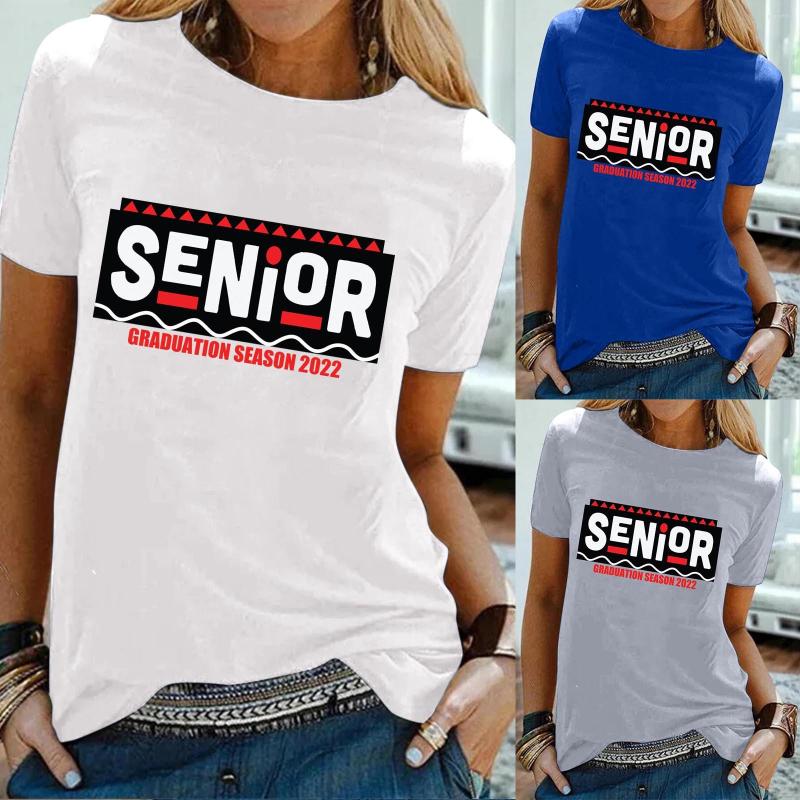 Women' T Shirts Women Summer Top Graduation Season Printed Casual Loose Tunic Shirt Belly Exercise Equipment Lightweight, Blue
Women' T Shirts Women Summer Top Graduation Season Printed Casual Loose Tunic Shirt Belly Exercise Equipment Lightweight, Blue