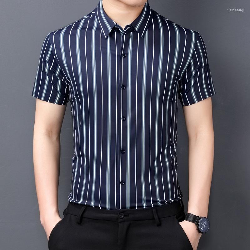 Men's Casual Shirts Clothing Striped Color Shirt Men Summer Business For Fashion Short Sleeve Camisa Masculina, Blue
Men's Casual Shirts Clothing Striped Color Shirt Men Summer Business For Fashion Short Sleeve Camisa Masculina, Blue