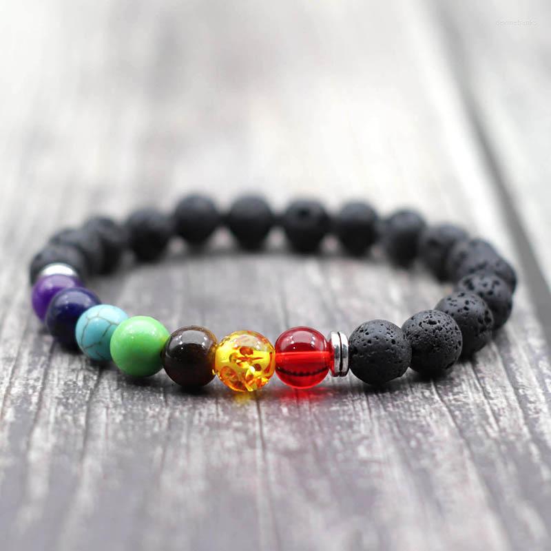 Strand Chakra Bracelet Men Women Natural Volcanic Rock Stone Braslet 8mm Lapis Lazuli Tiger Eye Beaded Braclet Friendship Brazalete
Strand Chakra Bracelet Men Women Natural Volcanic Rock Stone Braslet 8mm Lapis Lazuli Tiger Eye Beaded Braclet Friendship Brazalete
