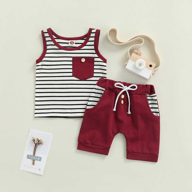 Clothing Sets Summer Toddler Baby Boys Clothes Outfit Suit Striped Print Sleeveless Vest Tops with Drawstring Casual Shorts Infant Set, Red
Clothing Sets Summer Toddler Baby Boys Clothes Outfit Suit Striped Print Sleeveless Vest Tops with Drawstring Casual Shorts Infant Set, Red