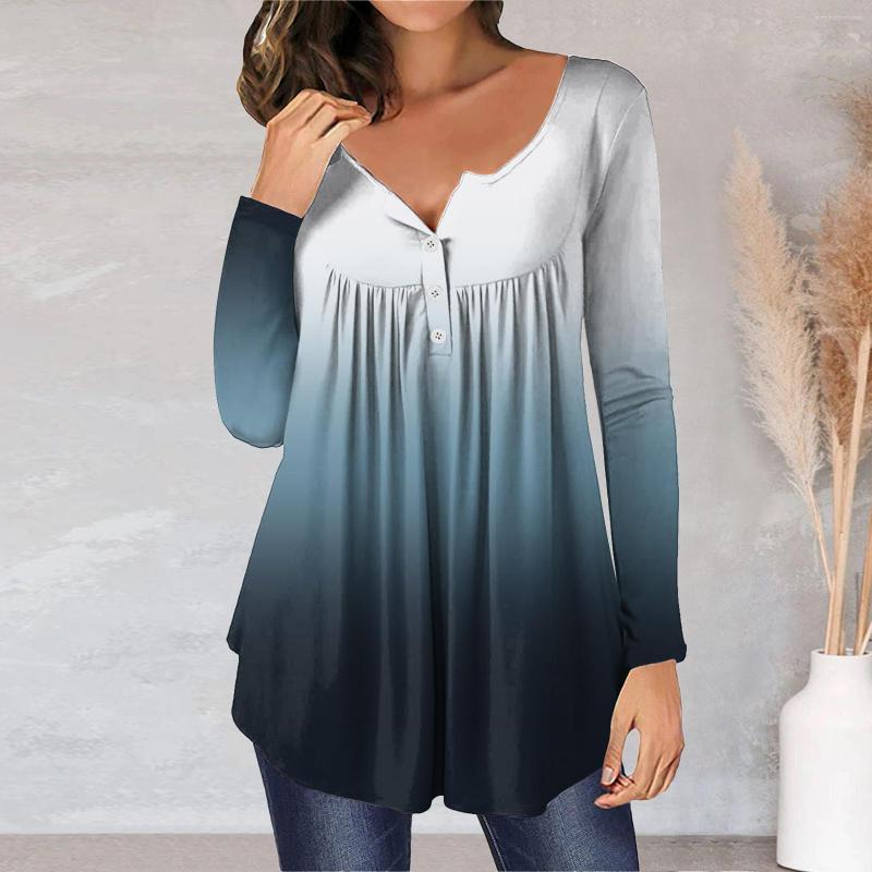 Women's Blouses Gradient Color Blouse Womens Fashion Top Long Sleeve Casual Print Button Shirt Women Basic Clothing De Mujer, Orange
Women's Blouses Gradient Color Blouse Womens Fashion Top Long Sleeve Casual Print Button Shirt Women Basic Clothing De Mujer, Orange