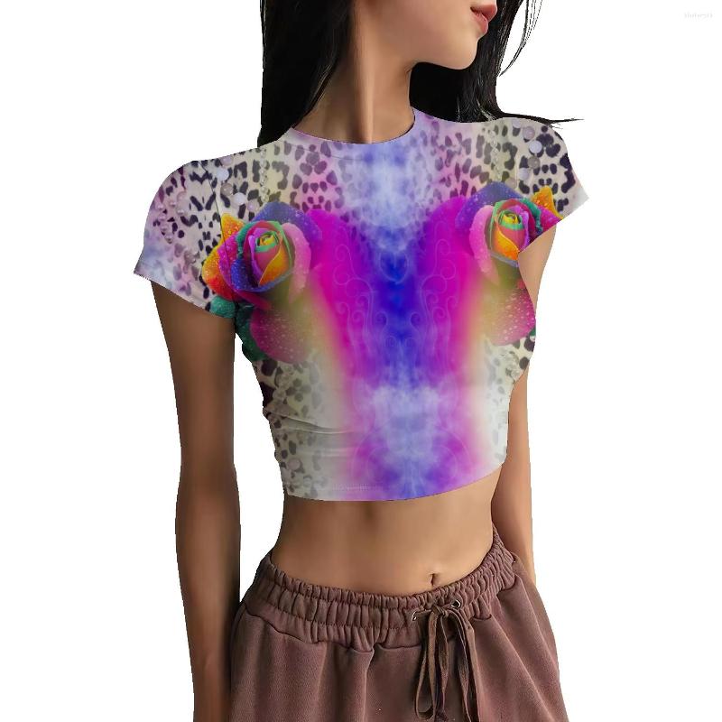 Women's T Shirts Animal Leopard Print 3D Printing High-waisted T-shirt Women's Short-sleeved 2023 Summer Slim-fitting Crop Top, Gray
Women's T Shirts Animal Leopard Print 3D Printing High-waisted T-shirt Women's Short-sleeved 2023 Summer Slim-fitting Crop Top, Gray