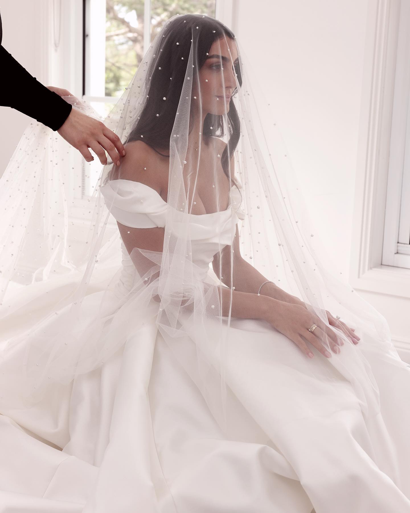 Stunning Wedding Dresses A Line Princess Bridal Gowns Pleated Off The Shoulder Neckline A Line Chapel Train Satin Vestido De Novia