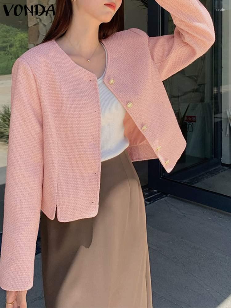 Women' Suits VONDA Autumn Fashion Blazer Women Elegant OL Style 2023 Casual Buttons Loose Solid Color Long Sleeve Coats Streetwear, Blue
Women' Suits VONDA Autumn Fashion Blazer Women Elegant OL Style 2023 Casual Buttons Loose Solid Color Long Sleeve Coats Streetwear, Blue