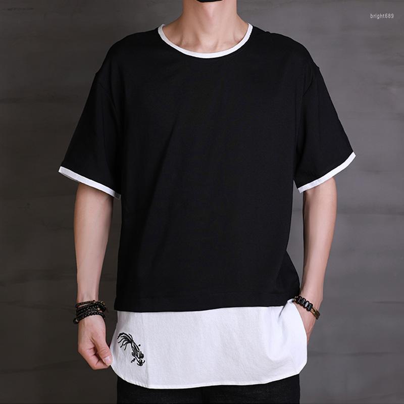 Men's T Shirts Summer Patchwork Hem Design Streetwear Hip Hop Embroidery Short Sleeve Black Cotton
Men's T Shirts Summer Patchwork Hem Design Streetwear Hip Hop Embroidery Short Sleeve Black Cotton