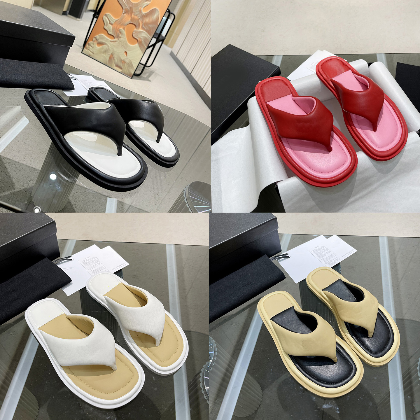 Women Designer Slippers Luxury Bread Flip-Flop Sandals Summer Candy Color Slide Fashion Comfort Flat Slipper size 35-42
Women Designer Slippers Luxury Bread Flip-Flop Sandals Summer Candy Color Slide Fashion Comfort Flat Slipper size 35-42