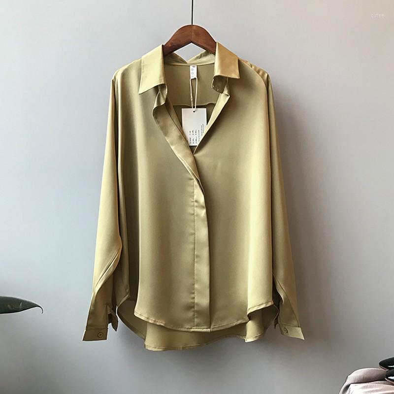 Women's Blouses 2023 Spring Women Korean Fashion Long Sleeves Satin Blouse Vintage Femme V Neck Street Shirts Elegant Imitation Silk
Women's Blouses 2023 Spring Women Korean Fashion Long Sleeves Satin Blouse Vintage Femme V Neck Street Shirts Elegant Imitation Silk