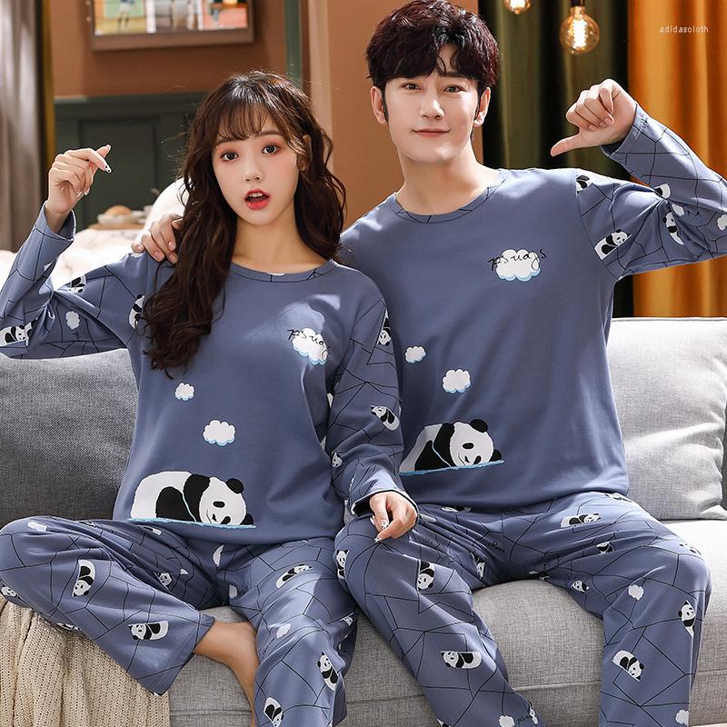 Women's Sleepwear Cartoon Couple Pajamas Knitted Cotton Long-Sleeve Male And Female Solid Color O-Neck Home Suit -4XL, Er5201m
Women's Sleepwear Cartoon Couple Pajamas Knitted Cotton Long-Sleeve Male And Female Solid Color O-Neck Home Suit -4XL, Er5201m