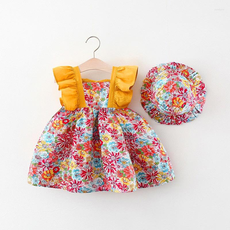Girl Dresses Summer Children Kids Baby Infants Flower Sleeve Dress Hat Floral Stitching Princess Of The Girls, Green
Girl Dresses Summer Children Kids Baby Infants Flower Sleeve Dress Hat Floral Stitching Princess Of The Girls, Green