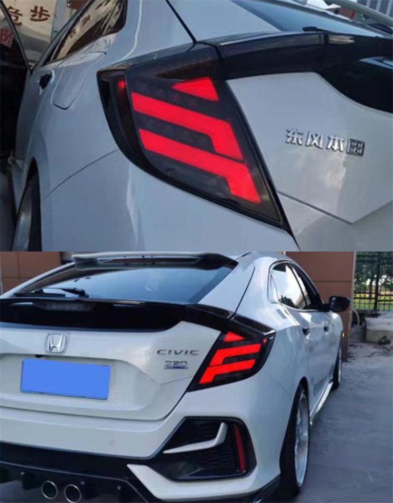 Car Styling Tail Lampfor Civic Tail Lights 20 17-20 20 Civic Type R LED Tail Light Hatchback 5 door Rear Lamp DRL Dynamic Signal