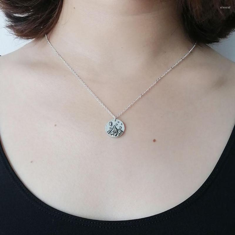 Chains 1pcs Tiny Mountain Necklace Women Gift Camping Hiking Jewelry