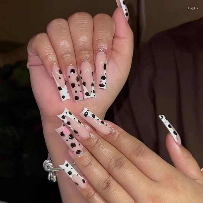 False Nails 24Pcs With Leopard Ballerina Heart Press On French Long Coffin Fake Design Full Cover Nail Tips, A3n
False Nails 24Pcs With Leopard Ballerina Heart Press On French Long Coffin Fake Design Full Cover Nail Tips, A3n