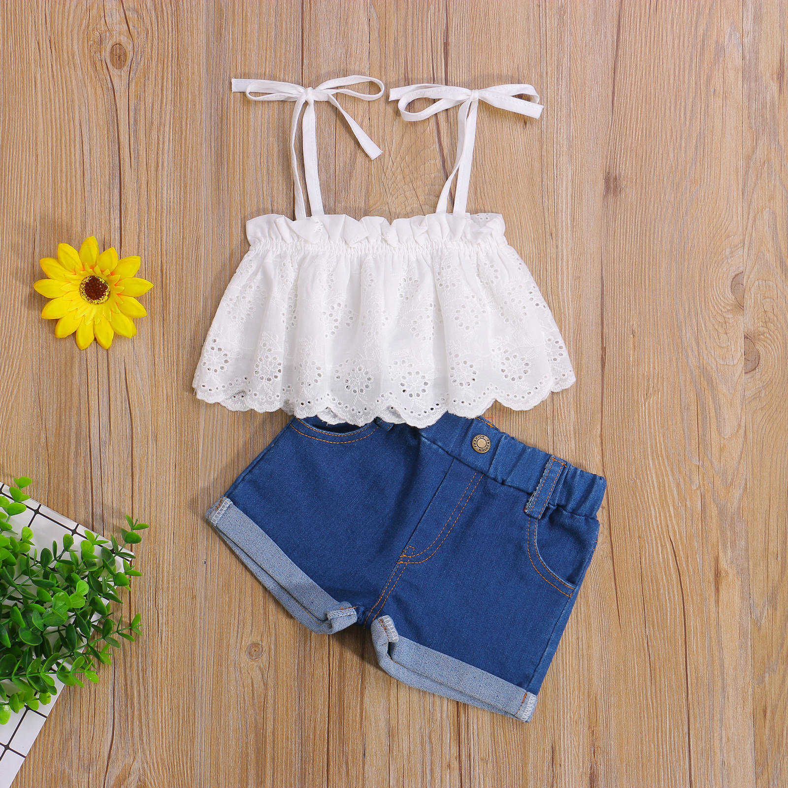 Clothing Sets Girls Pcs Fashion Summer Outfits Suit Sleeveless Tie Strap Lace Crop Tops VestDenim Shorts Set Toddler Streetwear, White
Clothing Sets Girls Pcs Fashion Summer Outfits Suit Sleeveless Tie Strap Lace Crop Tops VestDenim Shorts Set Toddler Streetwear, White