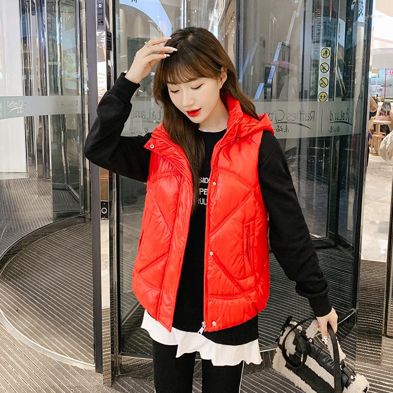 Women's Vests 2023 Solid Hooded Cotton Padded Vest Jacket Female Warm Sleeveless Short Down Waistcoat Women Autumn Winter Casual, White
Women's Vests 2023 Solid Hooded Cotton Padded Vest Jacket Female Warm Sleeveless Short Down Waistcoat Women Autumn Winter Casual, White