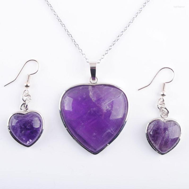 Necklace Earrings Set Women Natural Amethysts Tigers Eye Opal Stone Party Love Heart Pendant Chain Jewelry IBQ308, Picture shown
Necklace Earrings Set Women Natural Amethysts Tigers Eye Opal Stone Party Love Heart Pendant Chain Jewelry IBQ308, Picture shown