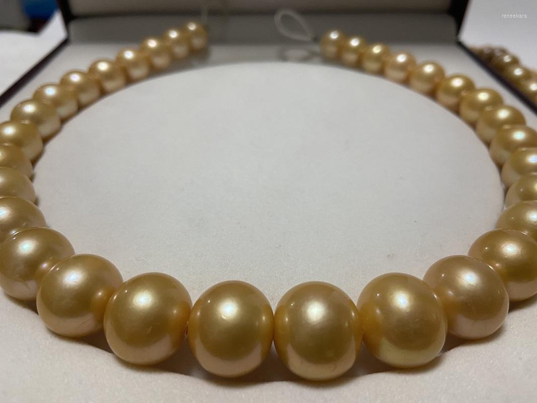 Chains Natural Elegant 18"12-15mm Golden Sea Genuine Round Pearl Necklace Jewelry
Chains Natural Elegant 18"12-15mm Golden Sea Genuine Round Pearl Necklace Jewelry