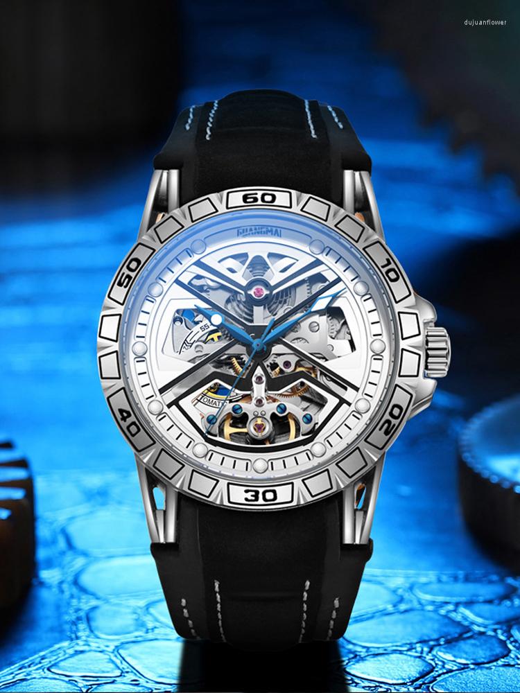Wristwatches Luxury Skeleton Watch Men Automatic Mechanical Sports 48mm Top Brand Self Winding Mens Luminous Clocks 2023, C2
Wristwatches Luxury Skeleton Watch Men Automatic Mechanical Sports 48mm Top Brand Self Winding Mens Luminous Clocks 2023, C2