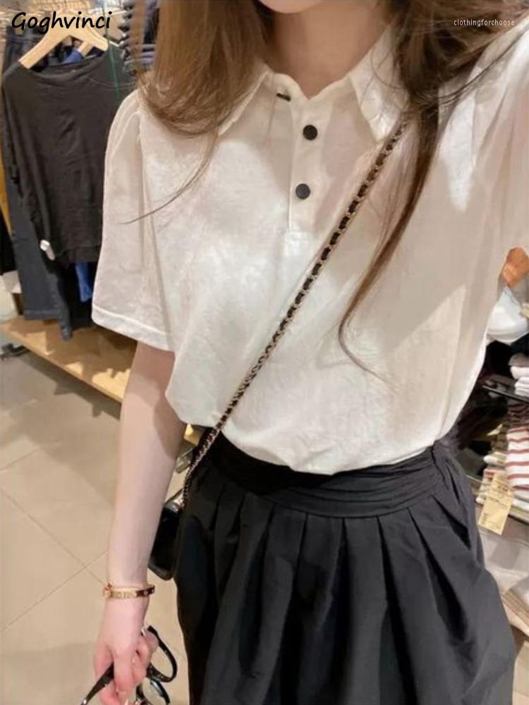 Women' T Shirts Short Sleeve T-shirts Women Sweet Girl All-match Solid Young Fashion Summer Turn-down Collar Ulzzang Students Simple, White
Women' T Shirts Short Sleeve T-shirts Women Sweet Girl All-match Solid Young Fashion Summer Turn-down Collar Ulzzang Students Simple, White