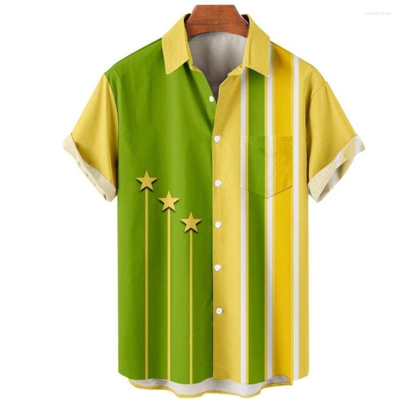 Men's Casual Shirts Mens Patchwork Short Sleeve Shirt Blouses Tops Harajuku Button Clothes
Men's Casual Shirts Mens Patchwork Short Sleeve Shirt Blouses Tops Harajuku Button Clothes