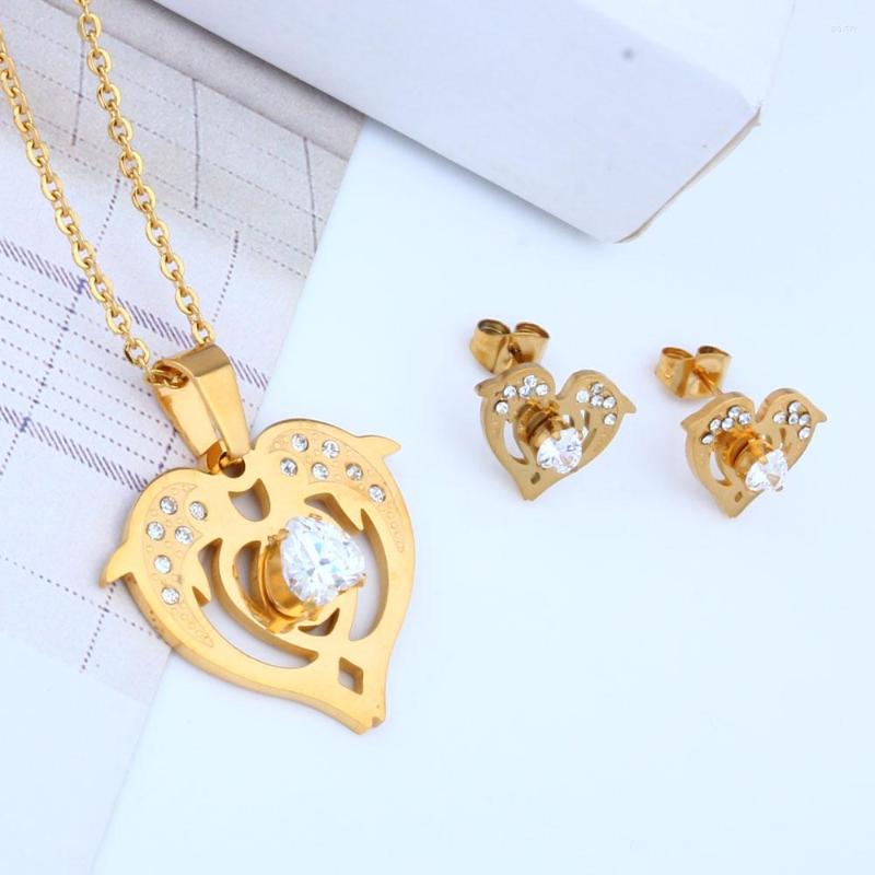 Necklace Earrings Set OUFEI Fish Heart Wholesale Jewellery Stainless Steel For Women Earring And Sets Fashion African Jewelry, Picture shown
Necklace Earrings Set OUFEI Fish Heart Wholesale Jewellery Stainless Steel For Women Earring And Sets Fashion African Jewelry, Picture shown