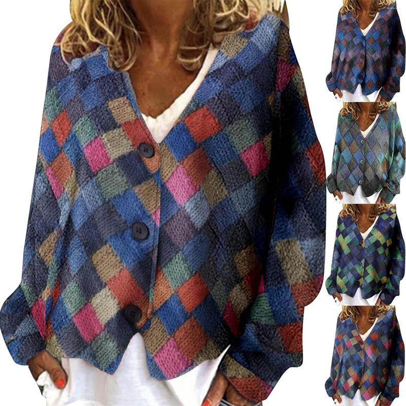 Women's Jackets Fashion Womens Loose Casual Plaid Print V-neck Long Sleeve Button Jacket Top Woman Female Clothing Jaqueta Feminina, Green
Women's Jackets Fashion Womens Loose Casual Plaid Print V-neck Long Sleeve Button Jacket Top Woman Female Clothing Jaqueta Feminina, Green