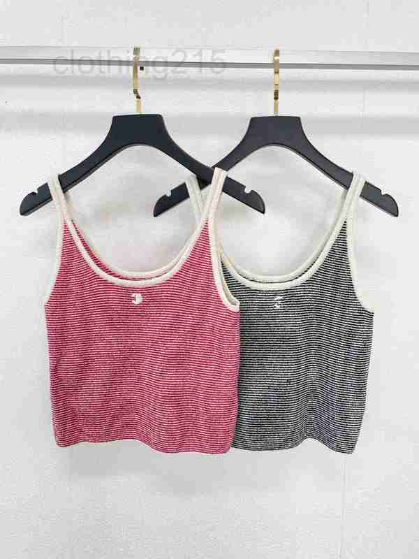 Women' Tanks & Camis Designer 23 years early spring new contrast striped embroidery knitted sling SH23, Black2
Women' Tanks & Camis Designer 23 years early spring new contrast striped embroidery knitted sling SH23, Black2