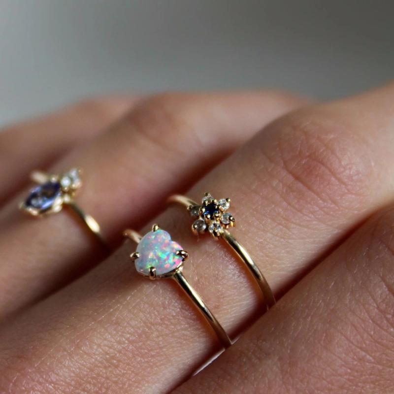 Cluster Rings Luxury Tiny Heart Love Ring For Women Engagement Wedding Anniversary Shape 4 Opal Fashion Charm JewelryCluster ClusterCluster
Cluster Rings Luxury Tiny Heart Love Ring For Women Engagement Wedding Anniversary Shape 4 Opal Fashion Charm JewelryCluster ClusterCluster