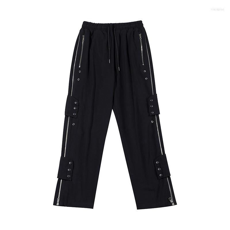 Men's Pants Dark Black Punk Side Zipper Baggy Men Cargo Hip Hop Clothes Sweatpants Male Elastic Waist Cotton Long Trousers Women
Men's Pants Dark Black Punk Side Zipper Baggy Men Cargo Hip Hop Clothes Sweatpants Male Elastic Waist Cotton Long Trousers Women