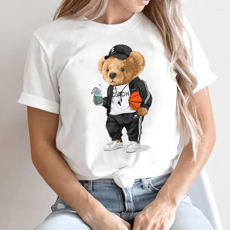 Women' T Shirts Basketball Teddy Bear Printed Tshirt Women Summer Short Sleeved Casual T-shirt 90s Tops Cartoon Harajuku Shirt Female, 000
Women' T Shirts Basketball Teddy Bear Printed Tshirt Women Summer Short Sleeved Casual T-shirt 90s Tops Cartoon Harajuku Shirt Female, 000