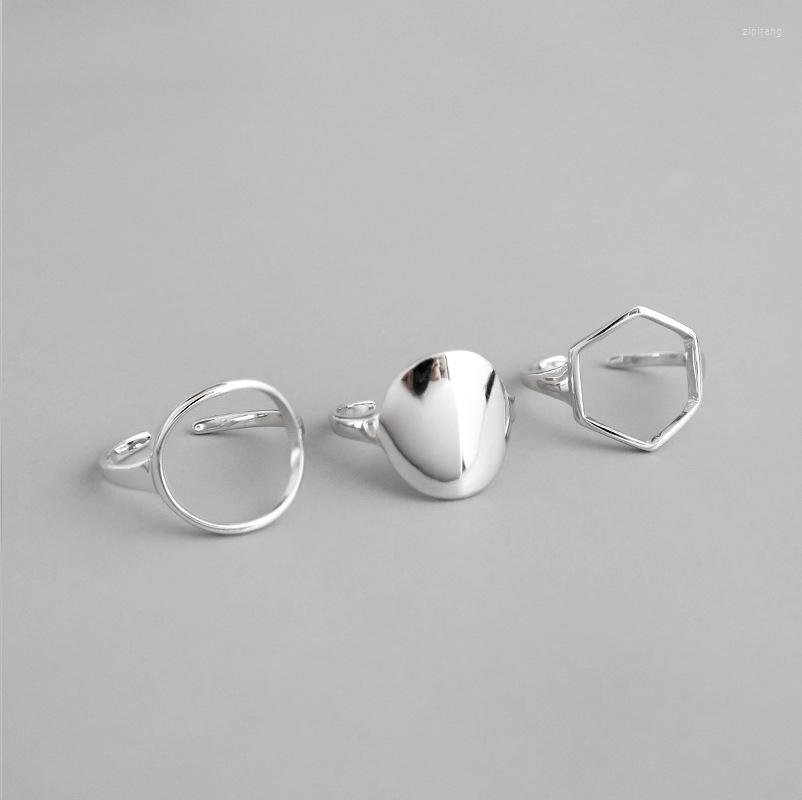 Cluster Rings S925 Sterling Silver Round Individuality Geometric Combination Open Adjustable Finger Ring Jewelry Woman Gift
Cluster Rings S925 Sterling Silver Round Individuality Geometric Combination Open Adjustable Finger Ring Jewelry Woman Gift