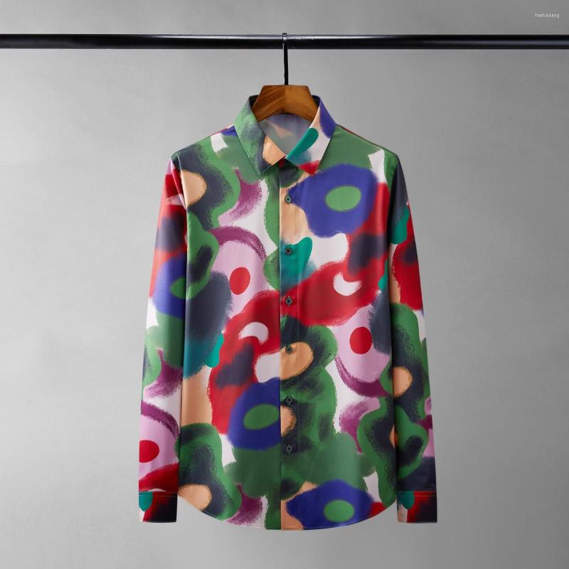 Men's Casual Shirts Autumn Artist Painted Men's Long Sleeve Slim Fit Shirt Handsome Silk Flower Social Party Tuxedo Blouse 2023, Multicolor
Men's Casual Shirts Autumn Artist Painted Men's Long Sleeve Slim Fit Shirt Handsome Silk Flower Social Party Tuxedo Blouse 2023, Multicolor