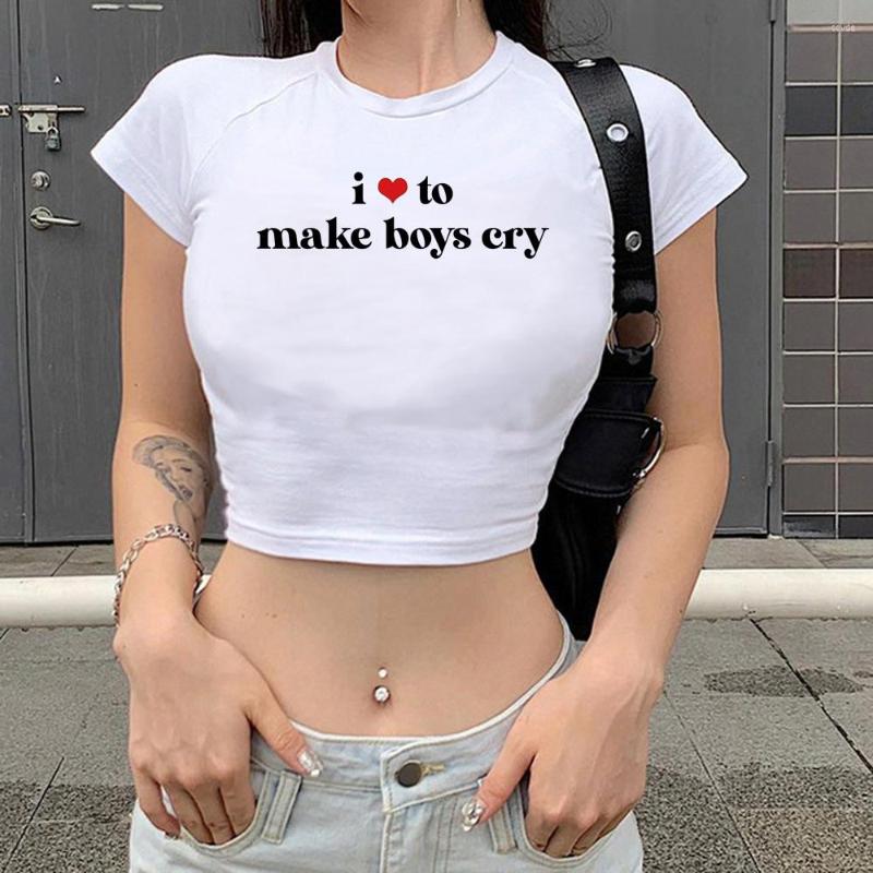 Women' T Shirts I Love To Make Boys Cry 2000s Korean Fashion Fairy Grunge Crop Top Girl Gothic Aesthetic Streetwear Cropped, 21451
Women' T Shirts I Love To Make Boys Cry 2000s Korean Fashion Fairy Grunge Crop Top Girl Gothic Aesthetic Streetwear Cropped, 21451