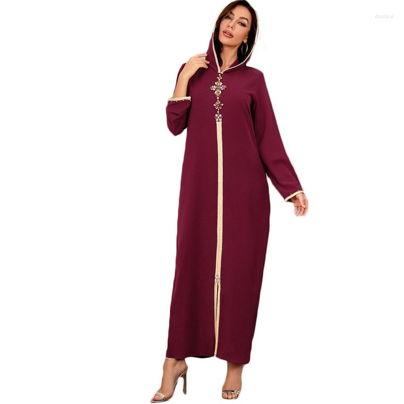 Ethnic Clothing Diamond Dress Women's 2023 Muslim Clothes Fashion Elegant Summer Fall Dubai Hijab Solid Color Beaded Hooded Long
Ethnic Clothing Diamond Dress Women's 2023 Muslim Clothes Fashion Elegant Summer Fall Dubai Hijab Solid Color Beaded Hooded Long