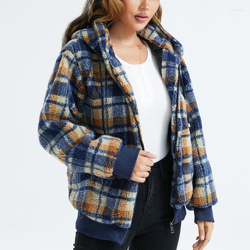 Women' Jackets Women Coat Particle Hooded Fur-like Plaid Printed Thickened Fashion Zipper Pocket Drawstring Spring Autumn, Red
Women' Jackets Women Coat Particle Hooded Fur-like Plaid Printed Thickened Fashion Zipper Pocket Drawstring Spring Autumn, Red