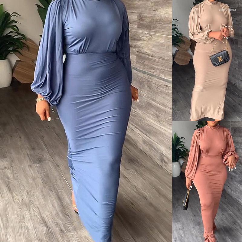 Casual Dresses 2023 Women' Elegant Flare Sleeve Semi-high Neck Solid Slim Dress, Blue
Casual Dresses 2023 Women' Elegant Flare Sleeve Semi-high Neck Solid Slim Dress, Blue