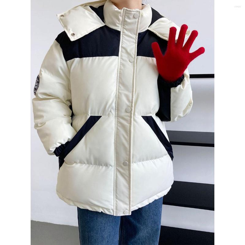 Women's Trench Coats Winter Women's Shorts Jacket Hoodies White Black Patchwork Cotton Loose Coat 2023 Designer Zipper Long Sleeve
Women's Trench Coats Winter Women's Shorts Jacket Hoodies White Black Patchwork Cotton Loose Coat 2023 Designer Zipper Long Sleeve