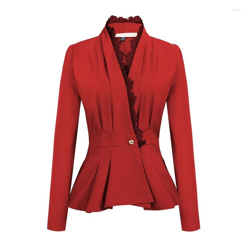 Women' Suits Women Fashion Lace V Neck Blazer Suit Solid Colors Single Button Slim Body Office Casual Commute 2023 Spring Autumn, Blue
Women' Suits Women Fashion Lace V Neck Blazer Suit Solid Colors Single Button Slim Body Office Casual Commute 2023 Spring Autumn, Blue