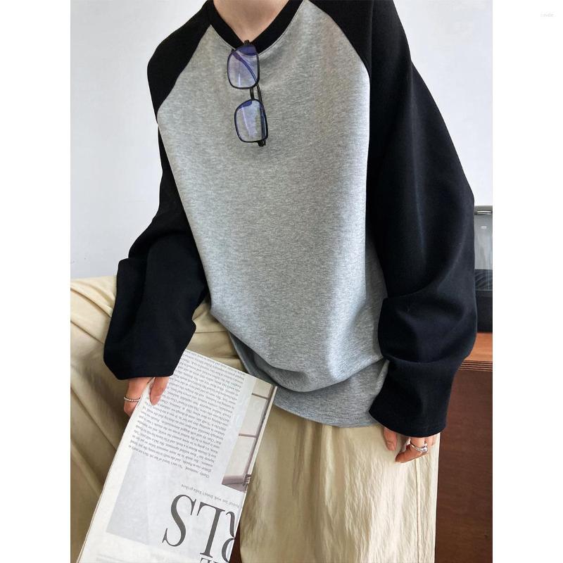 Women's T Shirts Casual Contrast Color Profile T-shirt Women's Loose Lazy Ins Matching Raglan Sleeves Long-sleeved Bottoming Tops, Gray
Women's T Shirts Casual Contrast Color Profile T-shirt Women's Loose Lazy Ins Matching Raglan Sleeves Long-sleeved Bottoming Tops, Gray