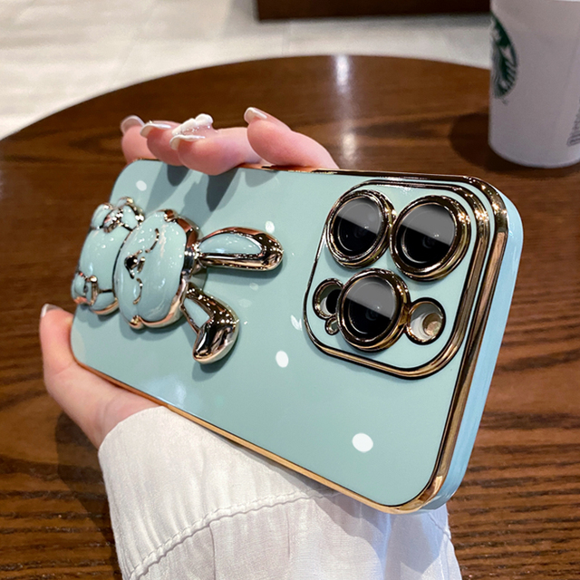 Luxury Electroplated Rabbit Case For iphone 11 12 13 14 Pro Max XS XR 7 8 Plus SE Mini Shockproof Silicone Kickstand Cover
Luxury Electroplated Rabbit Case For iphone 11 12 13 14 Pro Max XS XR 7 8 Plus SE Mini Shockproof Silicone Kickstand Cover