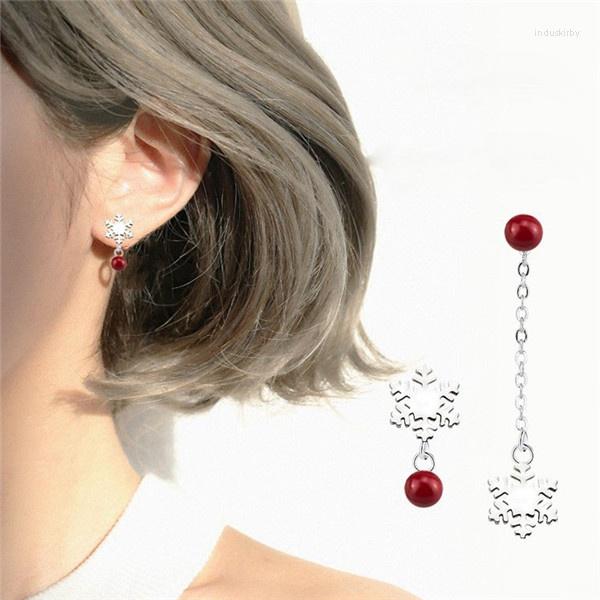 Dangle Earrings Beautiful Asymmetric Long Snowflake Red Bead Temperament High-End Tassel Ladies
Dangle Earrings Beautiful Asymmetric Long Snowflake Red Bead Temperament High-End Tassel Ladies