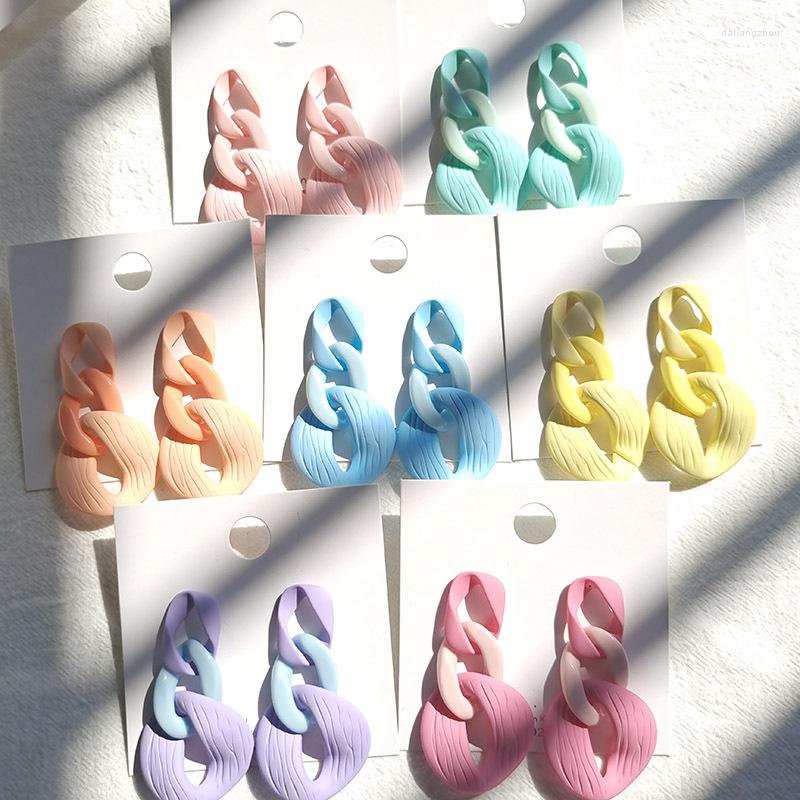 Stud Earrings OSHUER Latest 7colors Women's Acrylic Studs Girls Elegant Fashion Ear Jewelry Gift