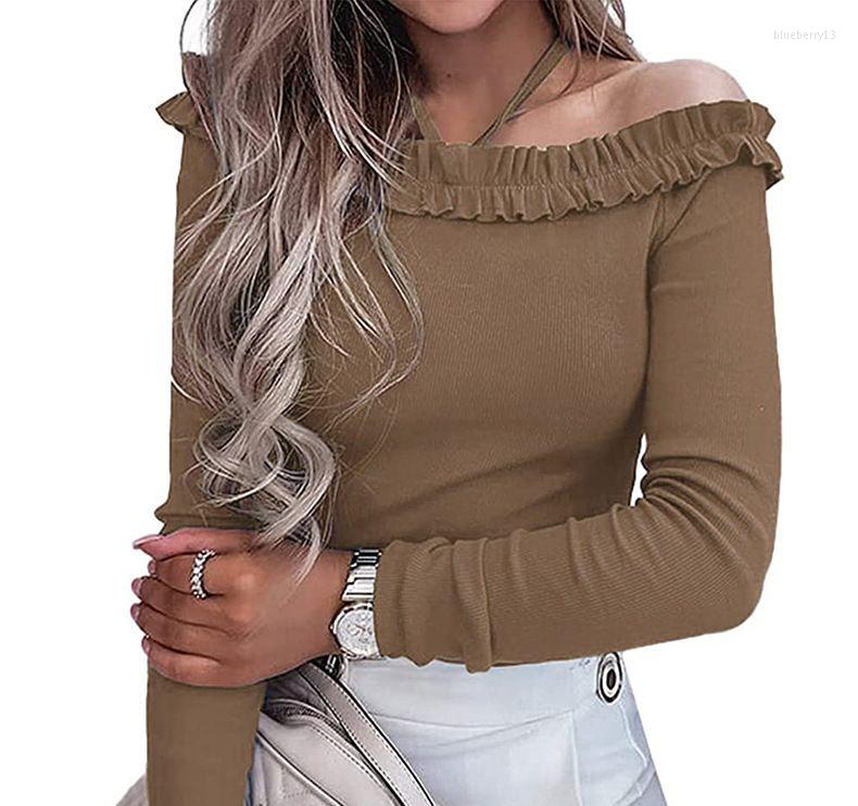 Women's T Shirts Autumn & Winter Fashion Women's Top Neck Fold Off Shoulder Slim Long Sleeve Knitwear Female Casual Commuter, Dark blue
Women's T Shirts Autumn & Winter Fashion Women's Top Neck Fold Off Shoulder Slim Long Sleeve Knitwear Female Casual Commuter, Dark blue
