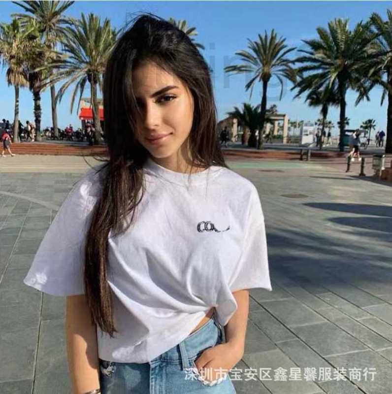 Women' T-Shirt Designer Three-standard high-quality small embroidered two-color coc short-sleeved simple casual women' wear L91C, White3
Women' T-Shirt Designer Three-standard high-quality small embroidered two-color coc short-sleeved simple casual women' wear L91C, White3