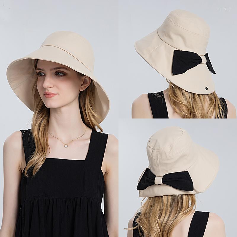 Wide Brim Hats Fashion Bow Sun Bucket Hat Summer Women Anti-UV Beach Cotton Bowknot Foldable Fisherman Cap Travel FlatWide Wend22, Beige
Wide Brim Hats Fashion Bow Sun Bucket Hat Summer Women Anti-UV Beach Cotton Bowknot Foldable Fisherman Cap Travel FlatWide Wend22, Beige