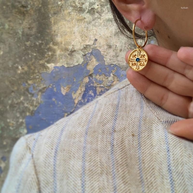 Dangle Earrings Gold Color Round Letter Blue Dots Drop For Woman Accessories Eardrop Jewelry Dangler Party Birthday Wedding Gifts
Dangle Earrings Gold Color Round Letter Blue Dots Drop For Woman Accessories Eardrop Jewelry Dangler Party Birthday Wedding Gifts